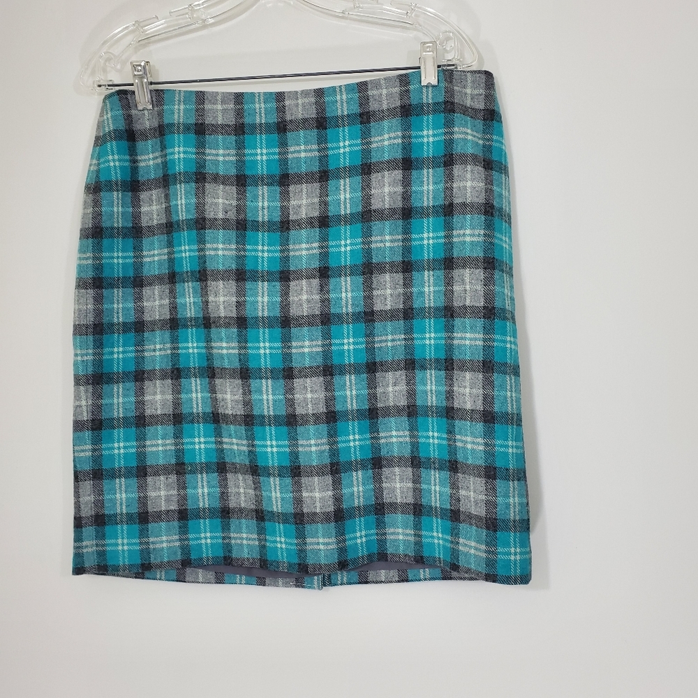 Talbots Wool Plaid Skirt. Size 12P